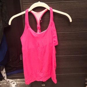 Pink racer back cut out Tank lululemon